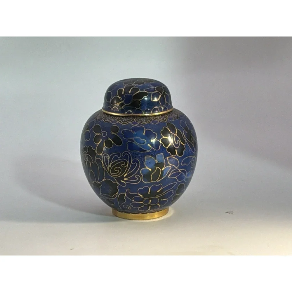 Azure‎ Blue Cloisonné Keepsake Urn 4